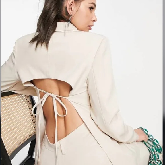 4th and Reckless Tailored Open Back Blazer: Size S - Picture 4 of 11